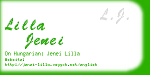 lilla jenei business card